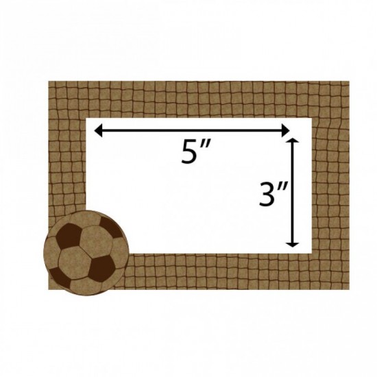 LIQUIDATION-Creative Embellishments - Chipboard «Soccer frame»( Le prix indiqué ci-dessous est déjà réduit à 50%)